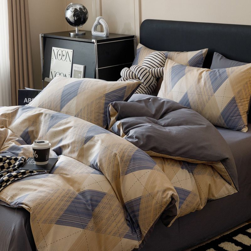 4Pcs Cotton 40s 130*70 gram/inch | Cotton Digital Printing Cover BedSet | ID COTTON4PCS025COLOR014