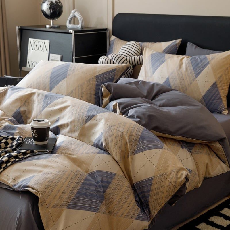 4Pcs Cotton 40s 130*70 gram/inch | Cotton Digital Printing Cover BedSet | ID COTTON4PCS025COLOR014