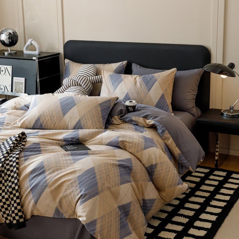 4Pcs Cotton 40s 130*70 gram/inch | Cotton Digital Printing Cover BedSet | ID COTTON4PCS025COLOR014