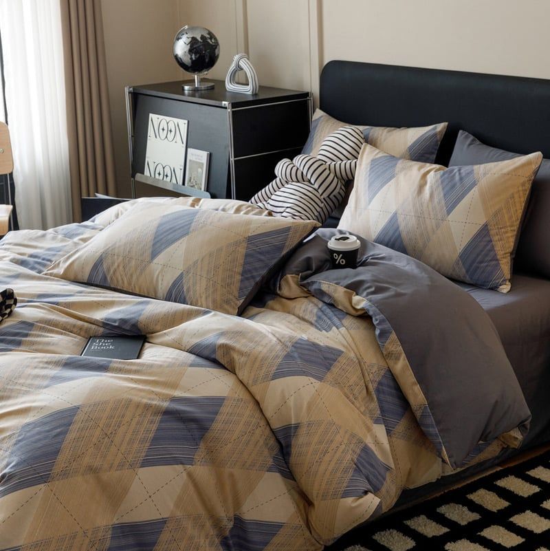 4Pcs Cotton 40s 130*70 gram/inch | Cotton Digital Printing Cover BedSet | ID COTTON4PCS025COLOR014