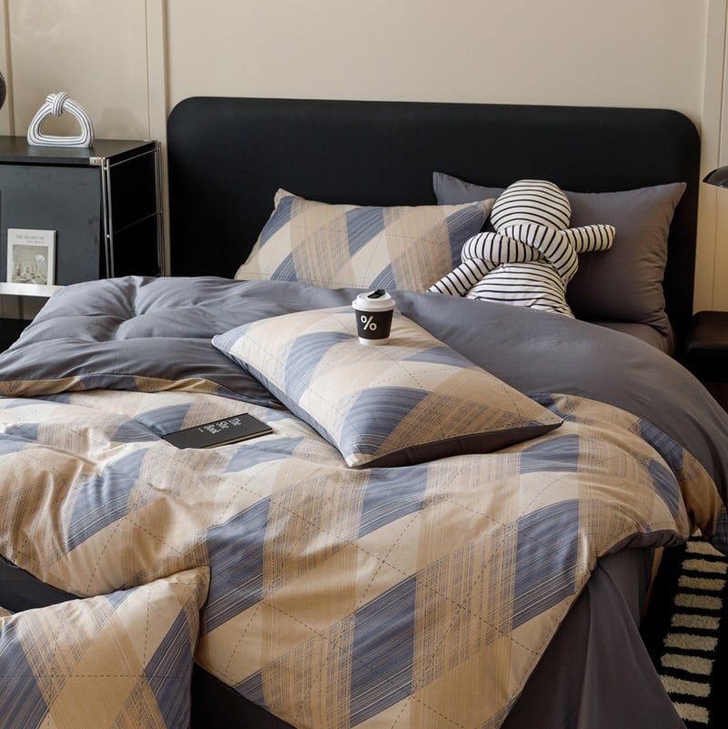 4Pcs Cotton 40s 130*70 gram/inch | Cotton Digital Printing Cover BedSet | ID COTTON4PCS025COLOR014