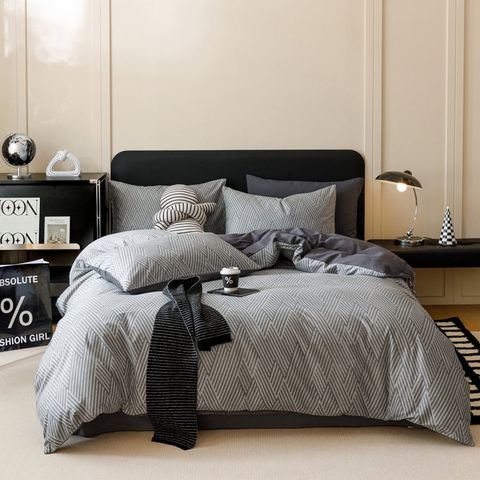 4Pcs Cotton 40s 130*70 gram/inch | Cotton Digital Printing Cover BedSet | ID COTTON4PCS025COLOR013