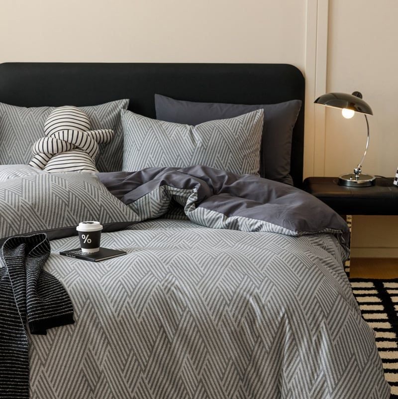 4Pcs Cotton 40s 130*70 gram/inch | Cotton Digital Printing Cover BedSet | ID COTTON4PCS025COLOR013