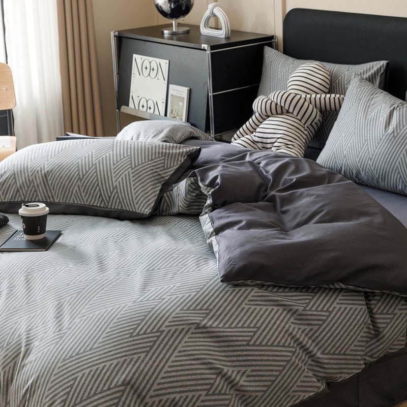 4Pcs Cotton 40s 130*70 gram/inch | Cotton Digital Printing Cover BedSet | ID COTTON4PCS025COLOR013