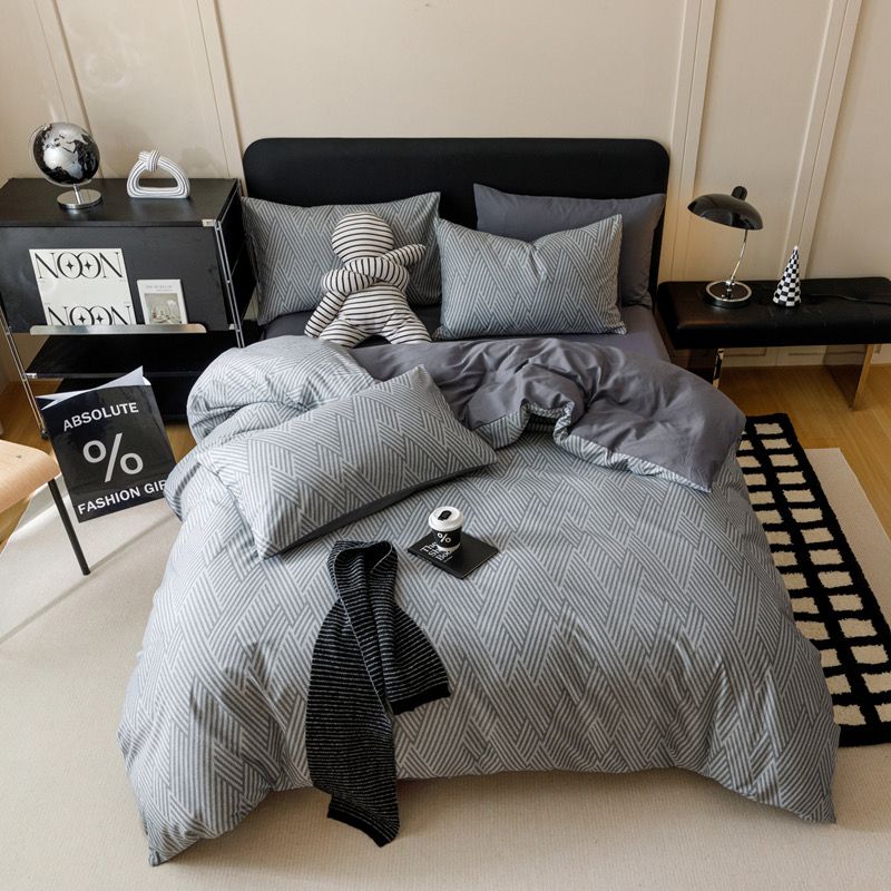 4Pcs Cotton 40s 130*70 gram/inch | Cotton Digital Printing Cover BedSet | ID COTTON4PCS025COLOR013