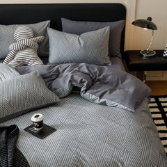 4Pcs Cotton 40s 130*70 gram/inch | Cotton Digital Printing Cover BedSet | ID COTTON4PCS025COLOR013