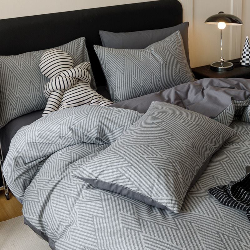 4Pcs Cotton 40s 130*70 gram/inch | Cotton Digital Printing Cover BedSet | ID COTTON4PCS025COLOR013