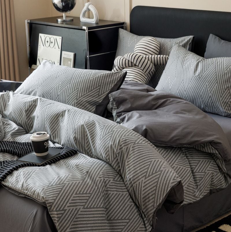 4Pcs Cotton 40s 130*70 gram/inch | Cotton Digital Printing Cover BedSet | ID COTTON4PCS025COLOR013