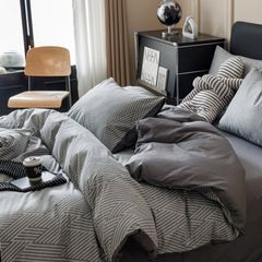 4Pcs Cotton 40s 130*70 gram/inch | Cotton Digital Printing Cover BedSet | ID COTTON4PCS025COLOR013