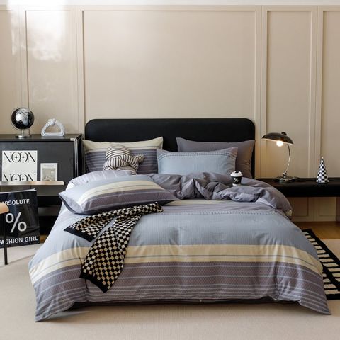 4Pcs Cotton 40s 130*70 gram/inch | Cotton Digital Printing Cover BedSet | ID COTTON4PCS025COLOR012