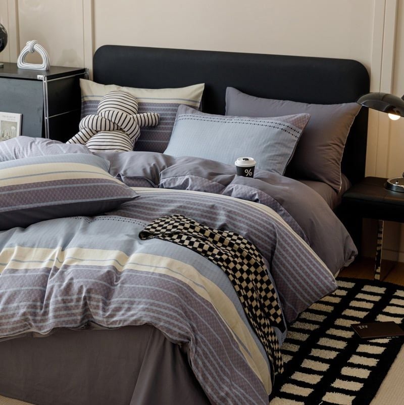 4Pcs Cotton 40s 130*70 gram/inch | Cotton Digital Printing Cover BedSet | ID COTTON4PCS025COLOR012