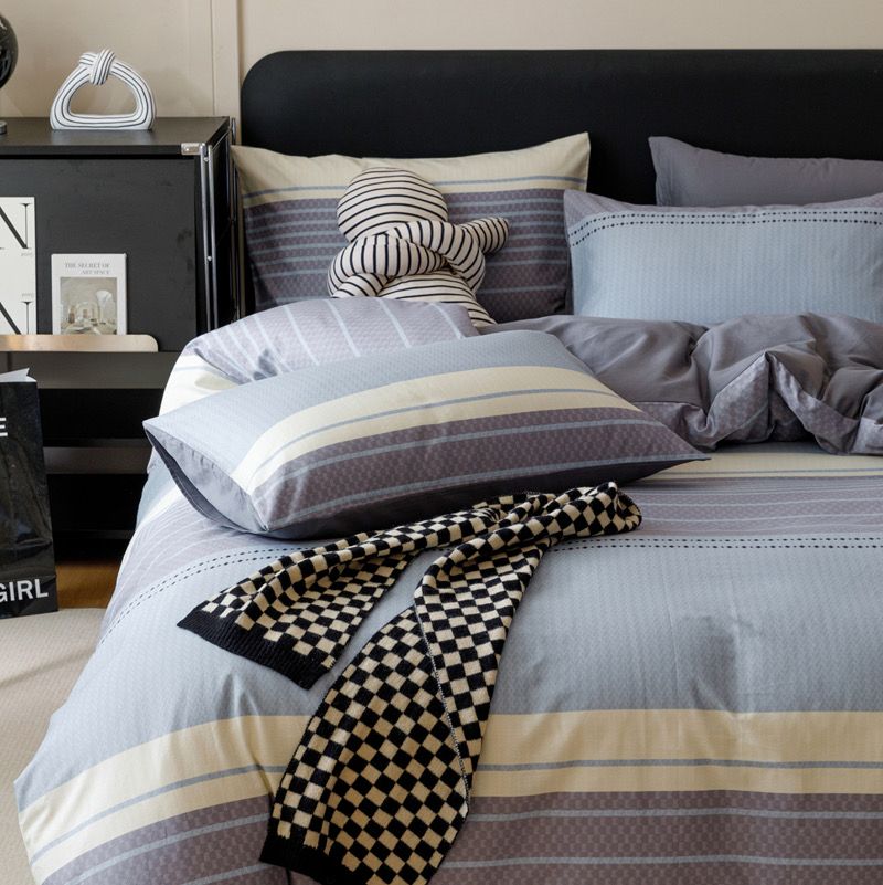 4Pcs Cotton 40s 130*70 gram/inch | Cotton Digital Printing Cover BedSet | ID COTTON4PCS025COLOR012