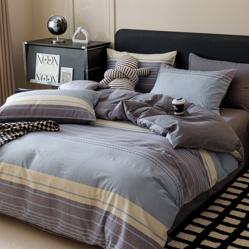 4Pcs Cotton 40s 130*70 gram/inch | Cotton Digital Printing Cover BedSet | ID COTTON4PCS025COLOR012