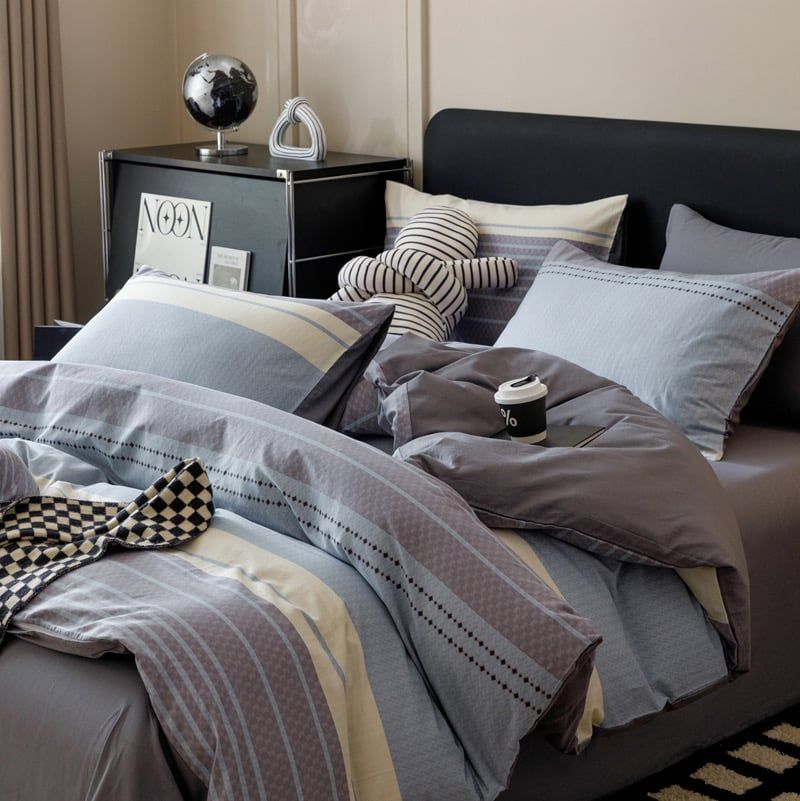 4Pcs Cotton 40s 130*70 gram/inch | Cotton Digital Printing Cover BedSet | ID COTTON4PCS025COLOR012