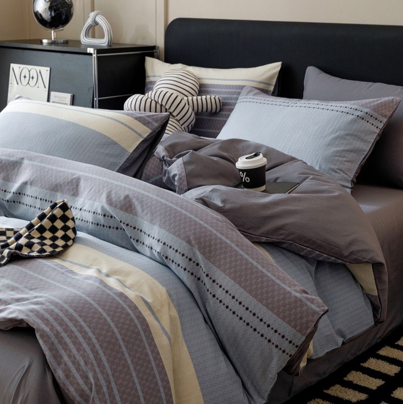 4Pcs Cotton 40s 130*70 gram/inch | Cotton Digital Printing Cover BedSet | ID COTTON4PCS025COLOR012