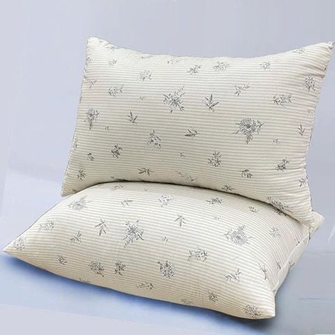 Ruột Gối Bông Đậu Cotton Đũi của nhà MARK HOME size 48*74cm Hoa cỏ