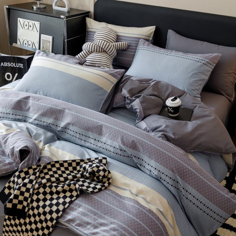 4Pcs Cotton 40s 130*70 gram/inch | Cotton Digital Printing Cover BedSet | ID COTTON4PCS025COLOR012