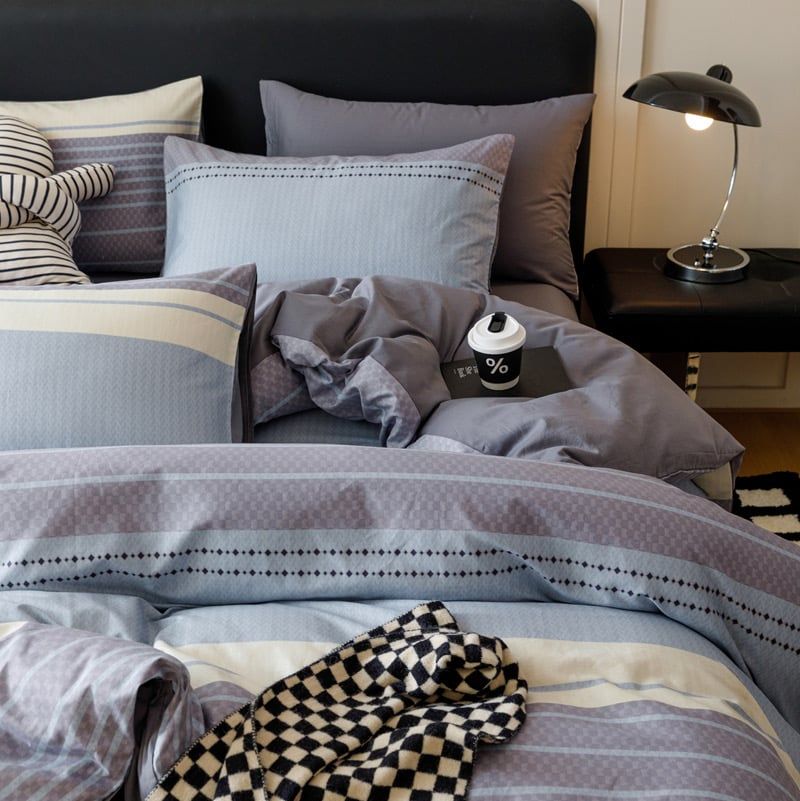 4Pcs Cotton 40s 130*70 gram/inch | Cotton Digital Printing Cover BedSet | ID COTTON4PCS025COLOR012