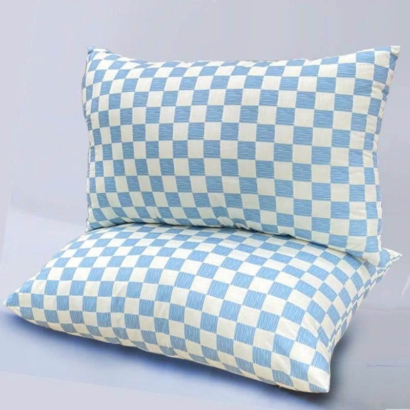 Ruột Gối Bông Đậu Cotton Đũi của nhà MARK HOME size 48*74cm BlueKaro