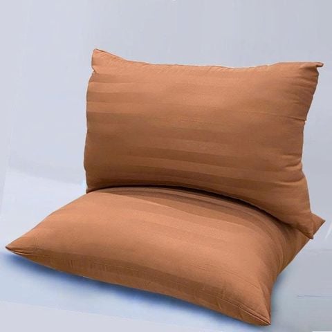 Nhân bản từ Ruột Gối Bông Đậu Cotton Đũi của nhà MARK HOME size 48*74cm Sọc Nâu