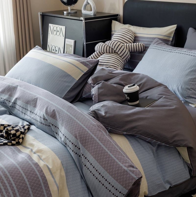 4Pcs Cotton 40s 130*70 gram/inch | Cotton Digital Printing Cover BedSet | ID COTTON4PCS025COLOR012