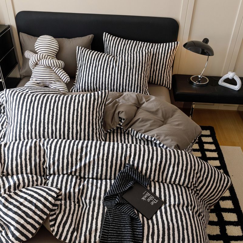 4Pcs Cotton 40s 130*70 gram/inch | Cotton Digital Printing Cover BedSet | ID COTTON4PCS025COLOR007