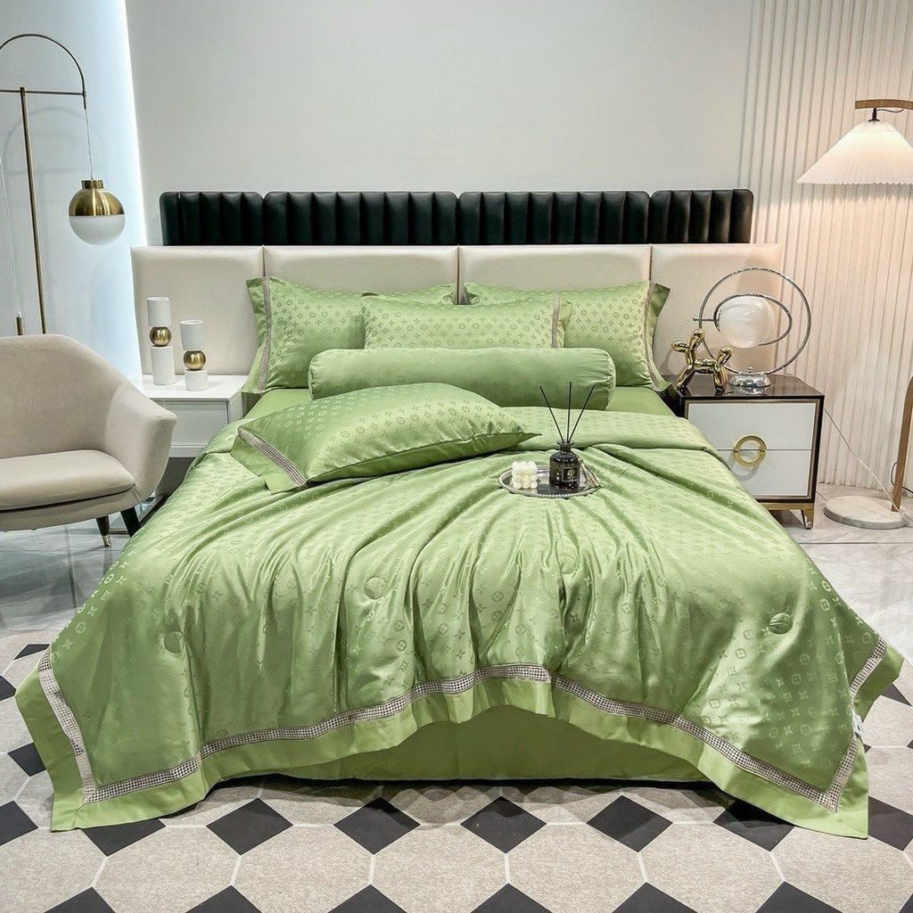 5Pcs Duvet Cover Set 60s Jacquard Silk Satin Fabric