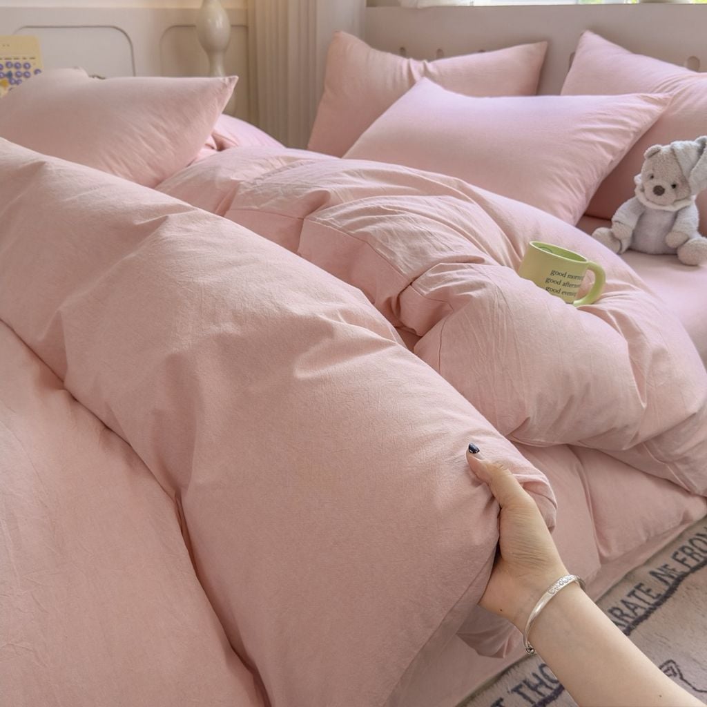 4Pcs Cotton Linen Japan | Set Cotton Đũi Nhật 4 Món Tiêu Chuẩn | ID 4PCSMUJPCLINENID12