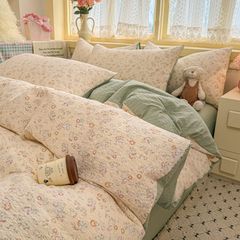 4Pcs PreCloud Linen | Set Đũi Xu Kem Style trẻ trung hiện đại | ID 4PCSPRECLOUD27