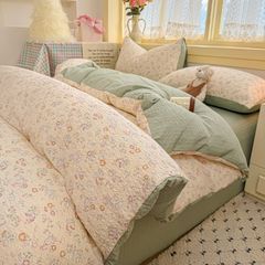 4Pcs PreCloud Linen | Set Đũi Xu Kem Style trẻ trung hiện đại | ID 4PCSPRECLOUD27