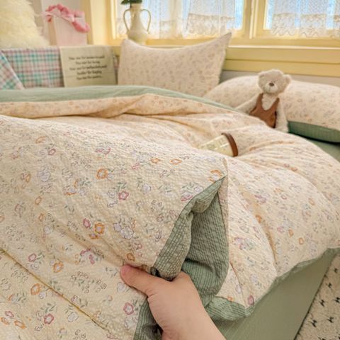 4Pcs PreCloud Linen | Set Đũi Xu Kem Style trẻ trung hiện đại | ID 4PCSPRECLOUD27