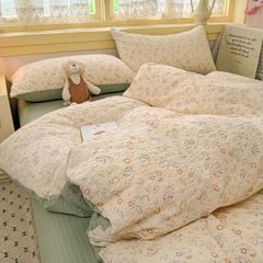 4Pcs PreCloud Linen | Set Đũi Xu Kem Style trẻ trung hiện đại | ID 4PCSPRECLOUD27