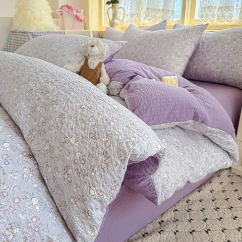 4Pcs PreCloud Linen | Set Đũi Xu Kem Style trẻ trung hiện đại | ID 4PCSPRECLOUD28