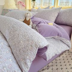 4Pcs PreCloud Linen | Set Đũi Xu Kem Style trẻ trung hiện đại | ID 4PCSPRECLOUD28