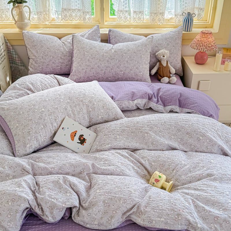 4Pcs PreCloud Linen | Set Đũi Xu Kem Style trẻ trung hiện đại | ID 4PCSPRECLOUD28