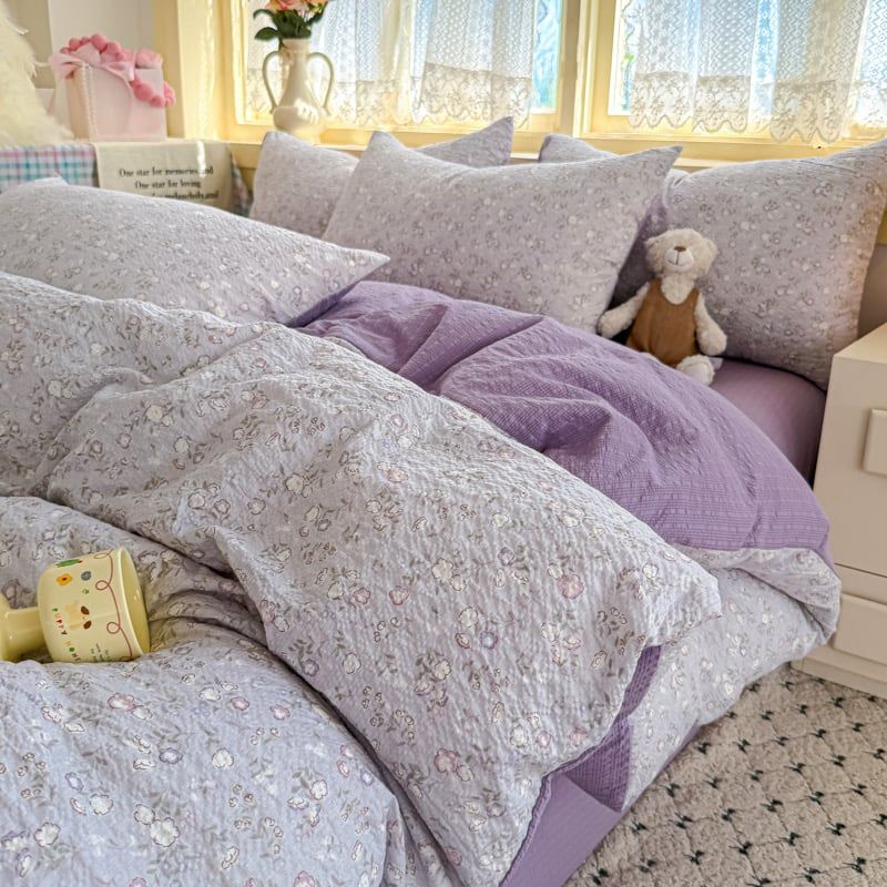 4Pcs PreCloud Linen | Set Đũi Xu Kem Style trẻ trung hiện đại | ID 4PCSPRECLOUD28