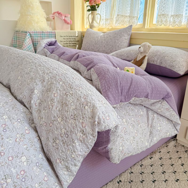 4Pcs PreCloud Linen | Set Đũi Xu Kem Style trẻ trung hiện đại | ID 4PCSPRECLOUD28
