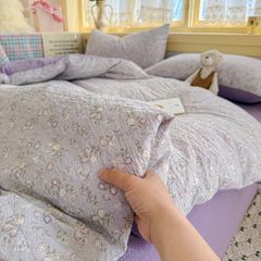 4Pcs PreCloud Linen | Set Đũi Xu Kem Style trẻ trung hiện đại | ID 4PCSPRECLOUD28
