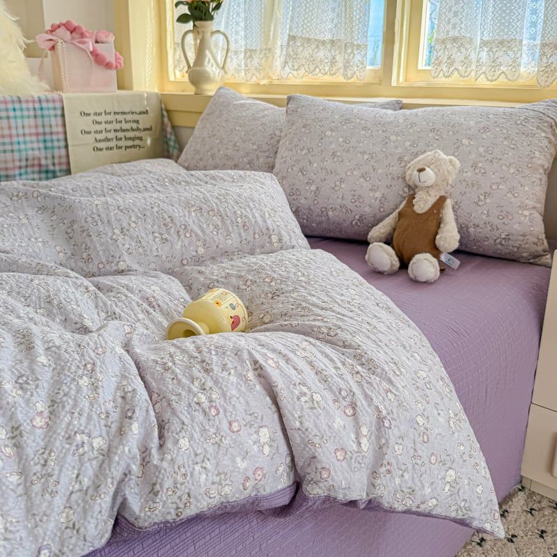 4Pcs PreCloud Linen | Set Đũi Xu Kem Style trẻ trung hiện đại | ID 4PCSPRECLOUD28