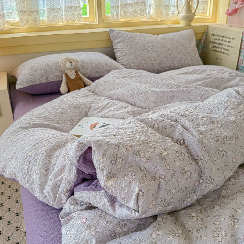 4Pcs PreCloud Linen | Set Đũi Xu Kem Style trẻ trung hiện đại | ID 4PCSPRECLOUD28