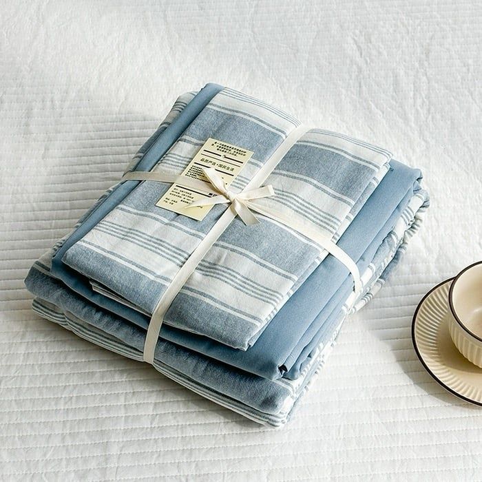 4Pcs Cotton Linen Japan | Set Cotton Đũi Nhật 4 Món Tiêu Chuẩn | ID 4PCSMUJPCLINENID03