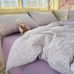 4Pcs PreCloud Linen | Set Đũi Xu Kem Style trẻ trung hiện đại | ID 4PCSPRECLOUD28
