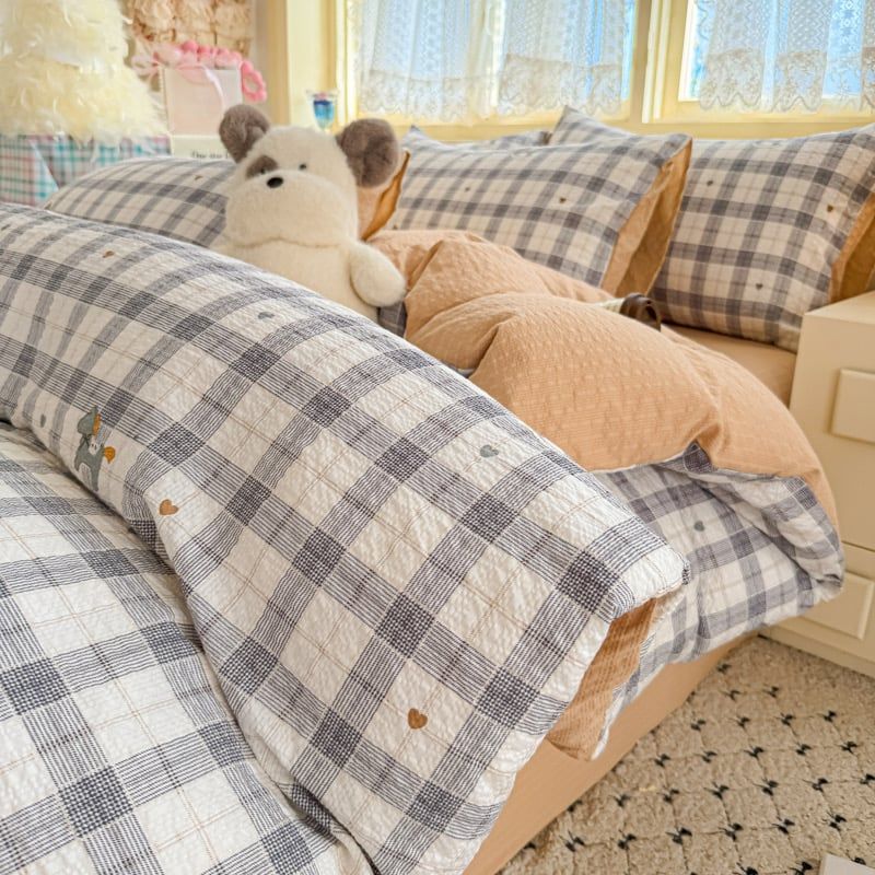 4Pcs PreCloud Linen | Set Đũi Xu Kem Style trẻ trung hiện đại | ID 4PCSPRECLOUD29