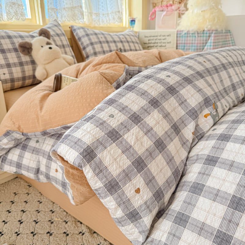 4Pcs PreCloud Linen | Set Đũi Xu Kem Style trẻ trung hiện đại | ID 4PCSPRECLOUD29