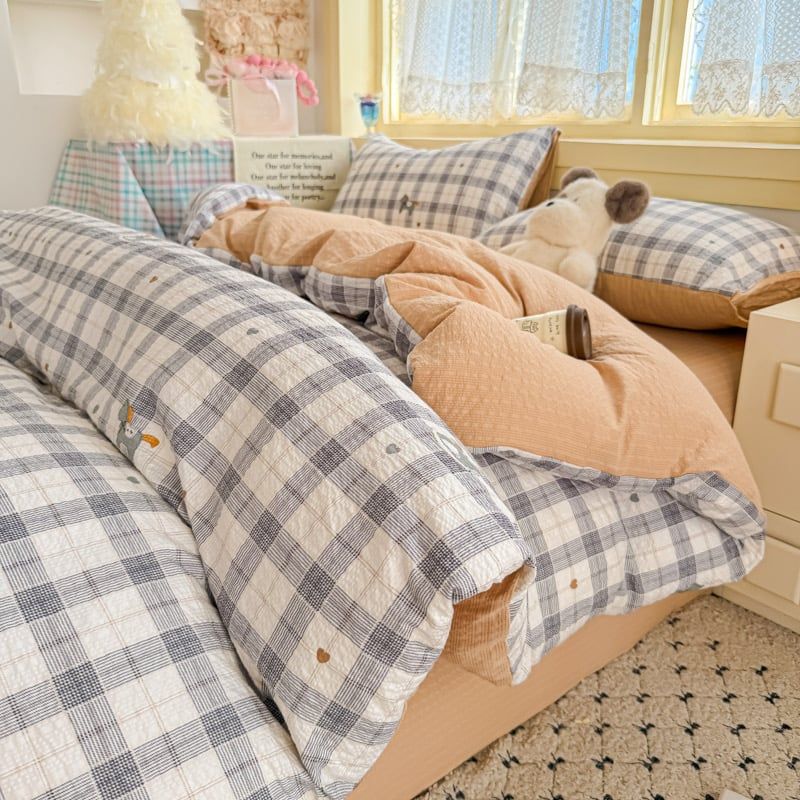 4Pcs PreCloud Linen | Set Đũi Xu Kem Style trẻ trung hiện đại | ID 4PCSPRECLOUD29