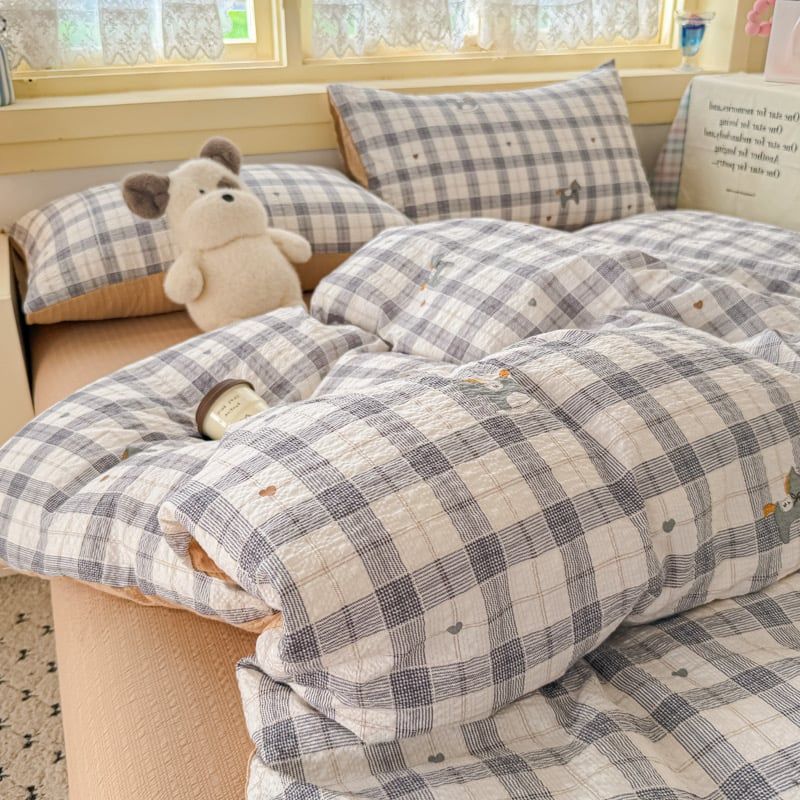 4Pcs PreCloud Linen | Set Đũi Xu Kem Style trẻ trung hiện đại | ID 4PCSPRECLOUD29
