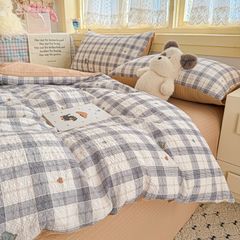 4Pcs PreCloud Linen | Set Đũi Xu Kem Style trẻ trung hiện đại | ID 4PCSPRECLOUD29