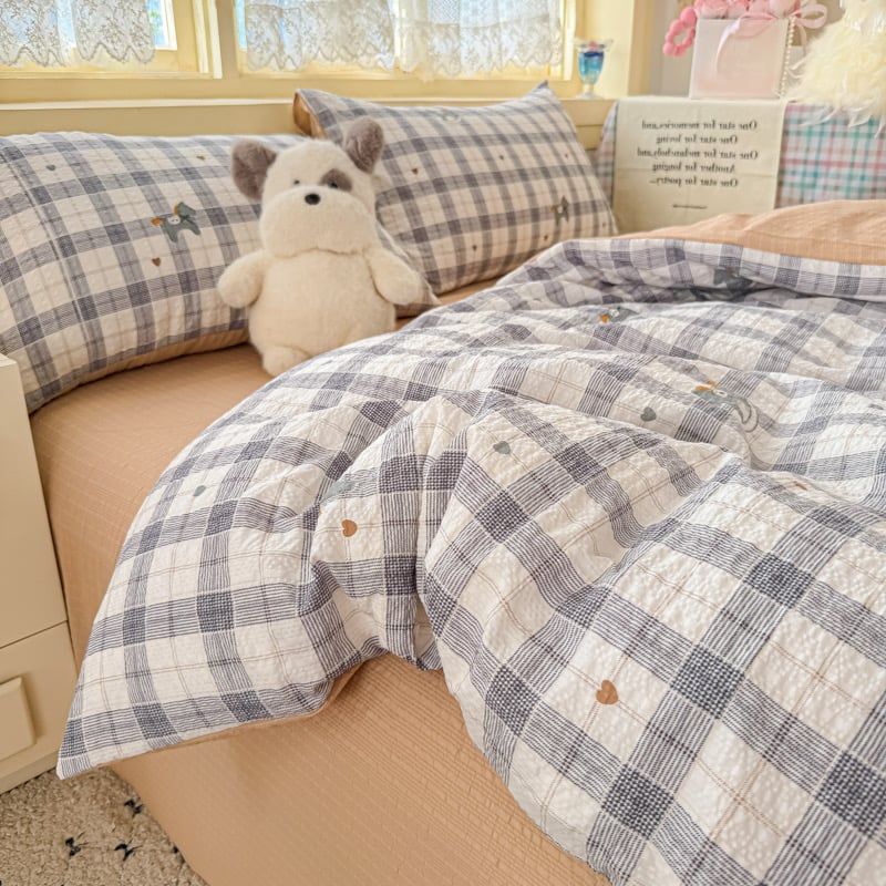 4Pcs PreCloud Linen | Set Đũi Xu Kem Style trẻ trung hiện đại | ID 4PCSPRECLOUD29