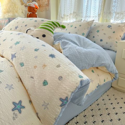 4Pcs PreCloud Linen | Set Đũi Xu Kem Style trẻ trung hiện đại | ID 4PCSPRECLOUD30