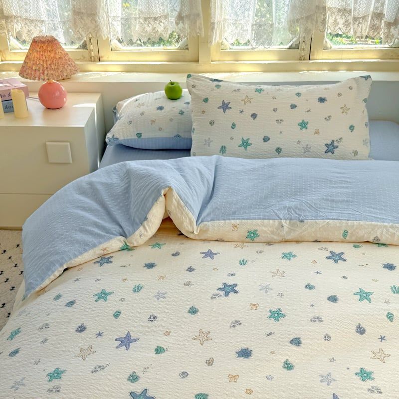 4Pcs PreCloud Linen | Set Đũi Xu Kem Style trẻ trung hiện đại | ID 4PCSPRECLOUD30